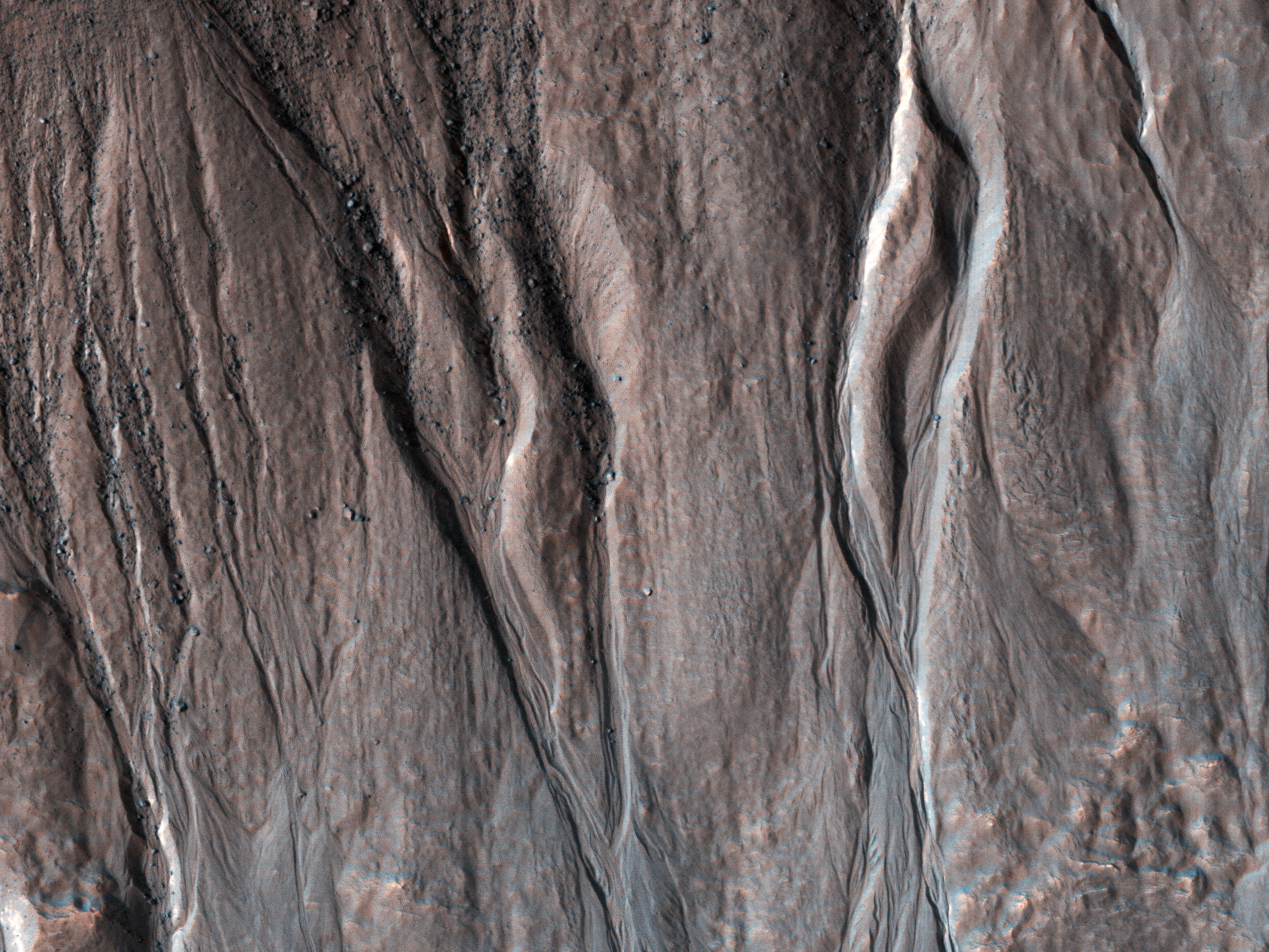 On Bond Crater’s Northern Slope