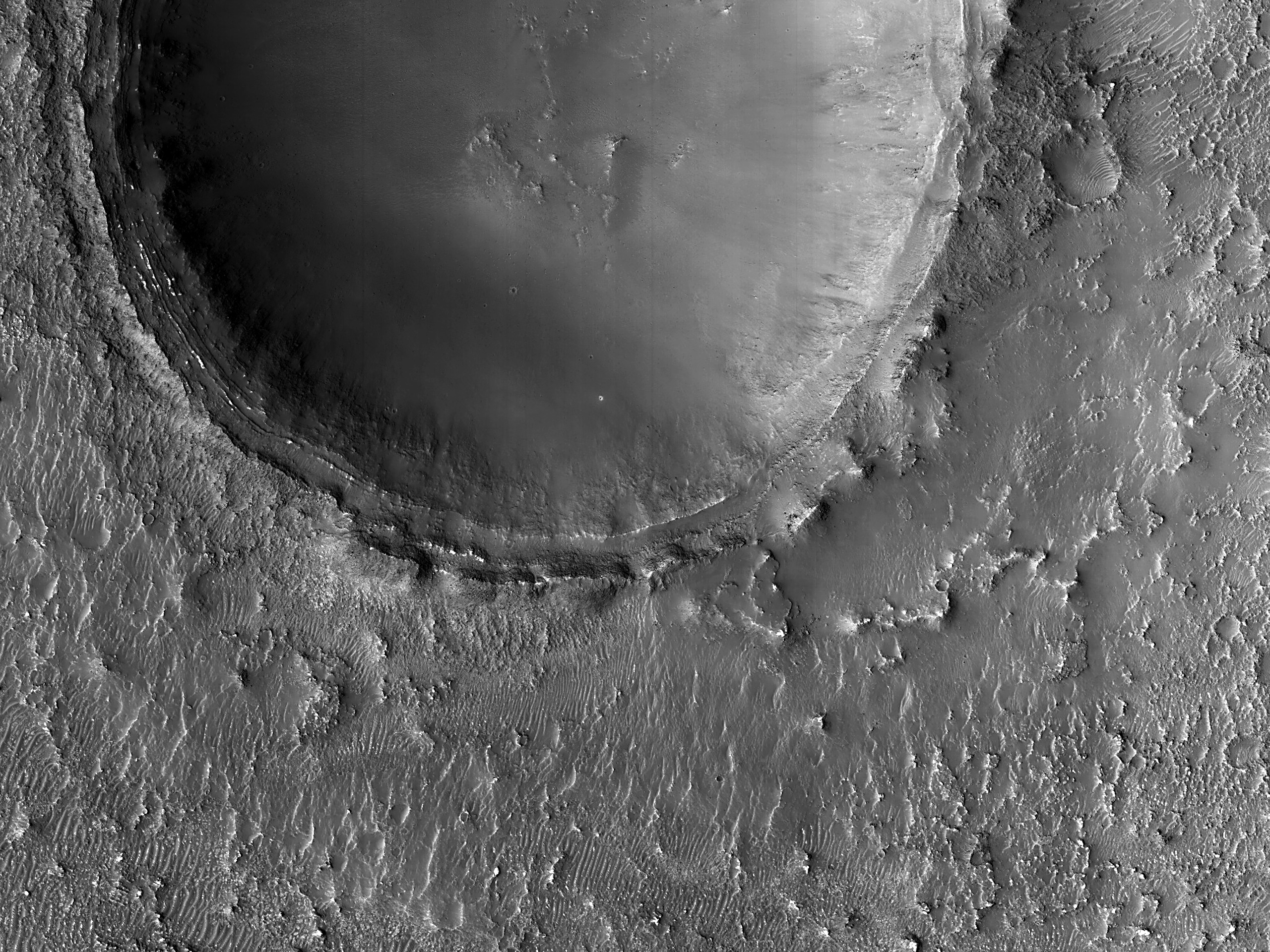 Layers in a Low Latitude Crater