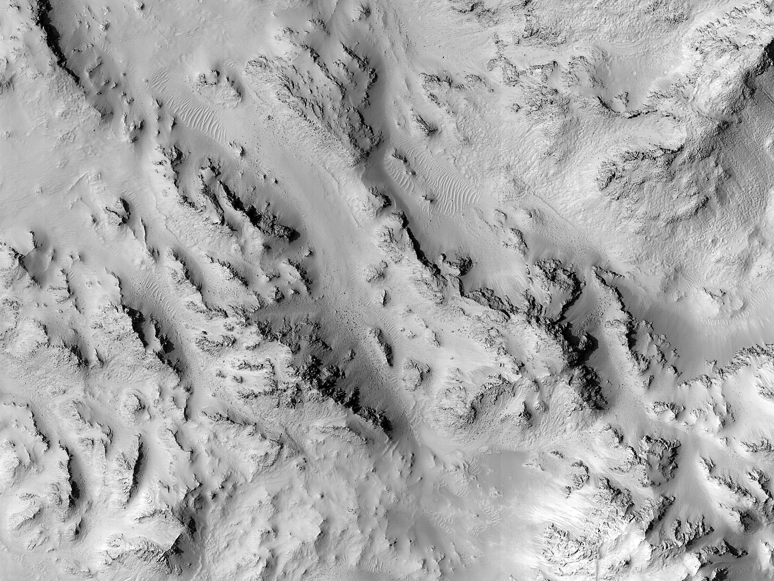 Among Hale Crater’s Central Peaks