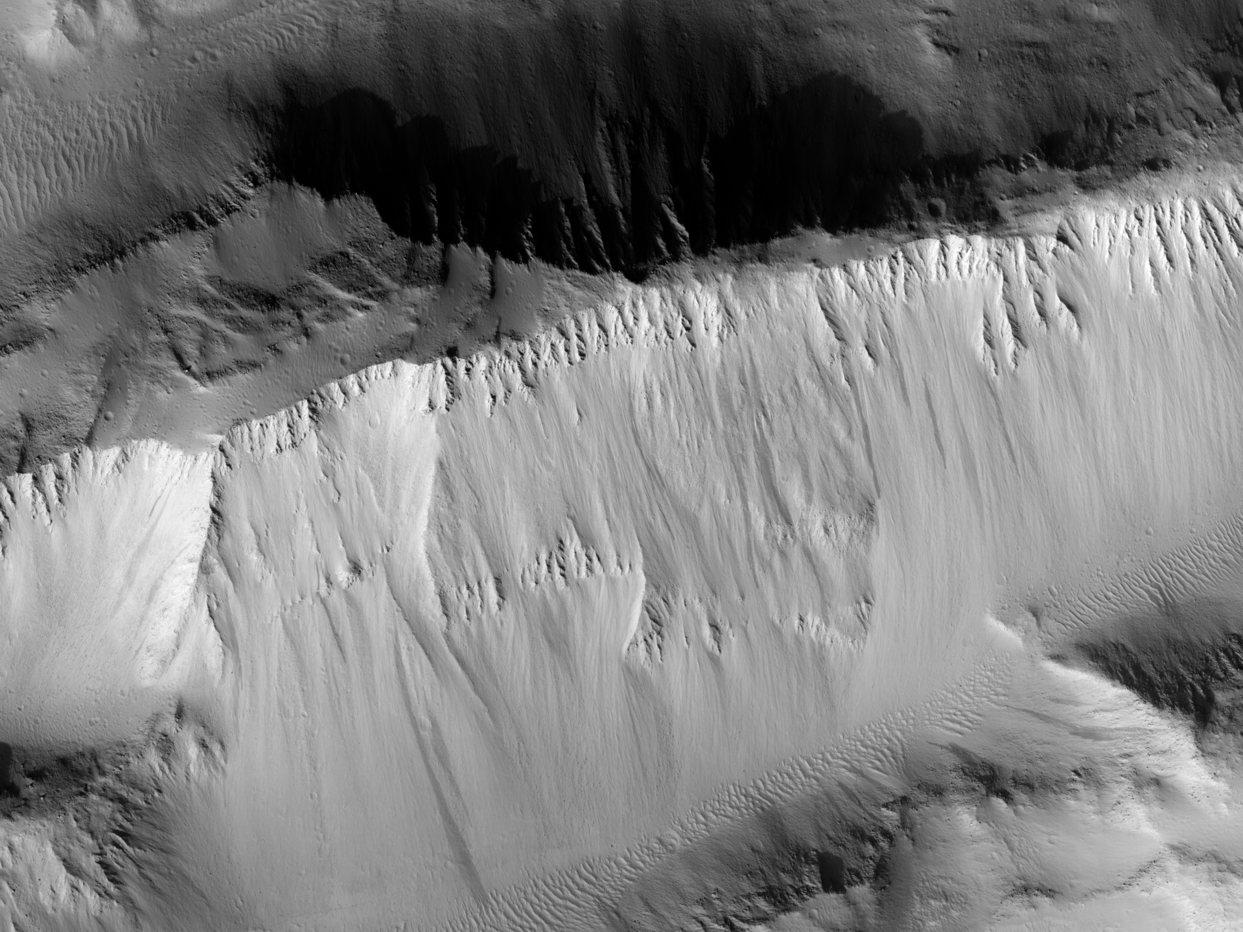 Resistant Material in Olympus Mons Aureole Ridges