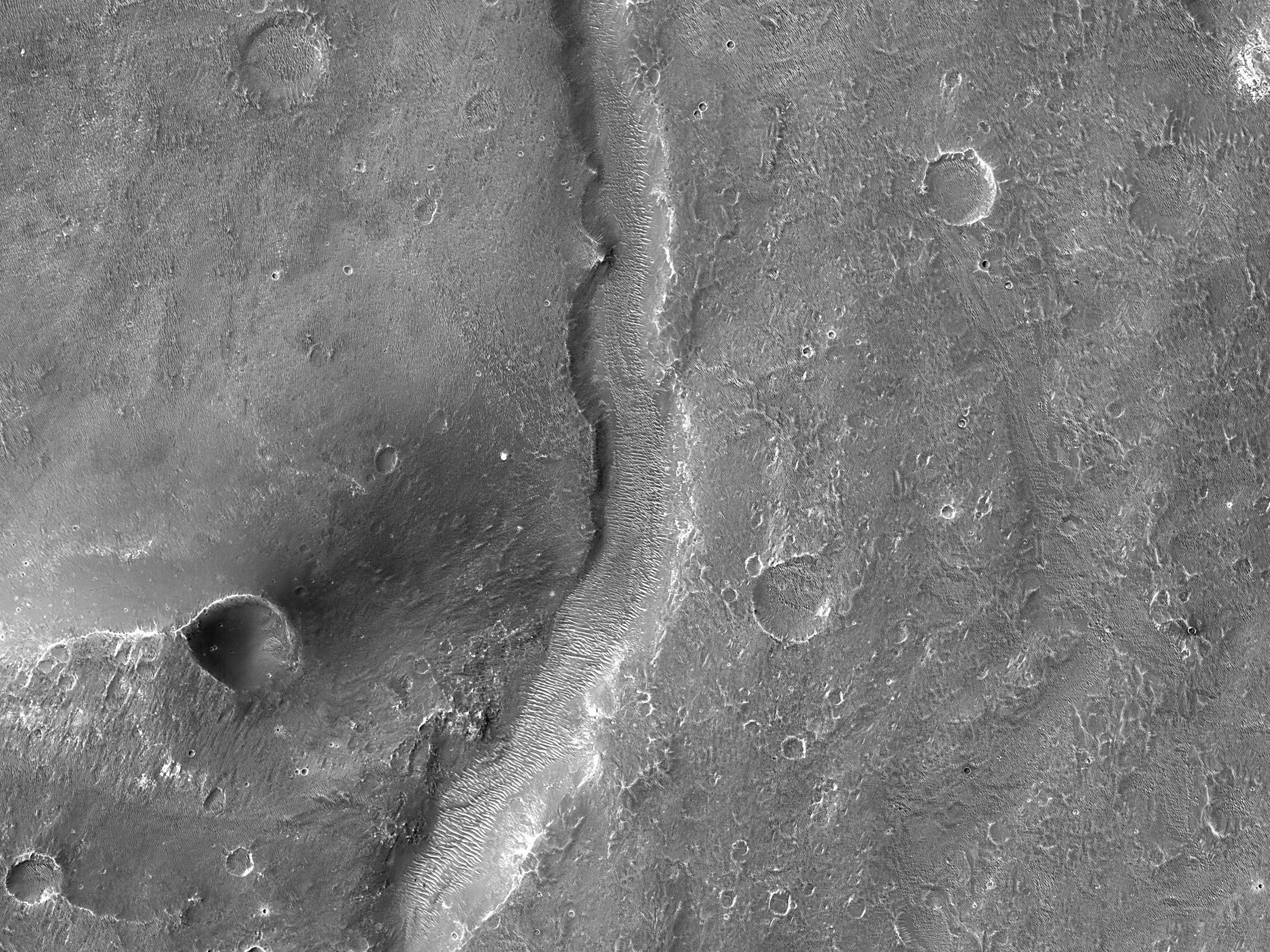 A Channel West of Eberswalde Crater