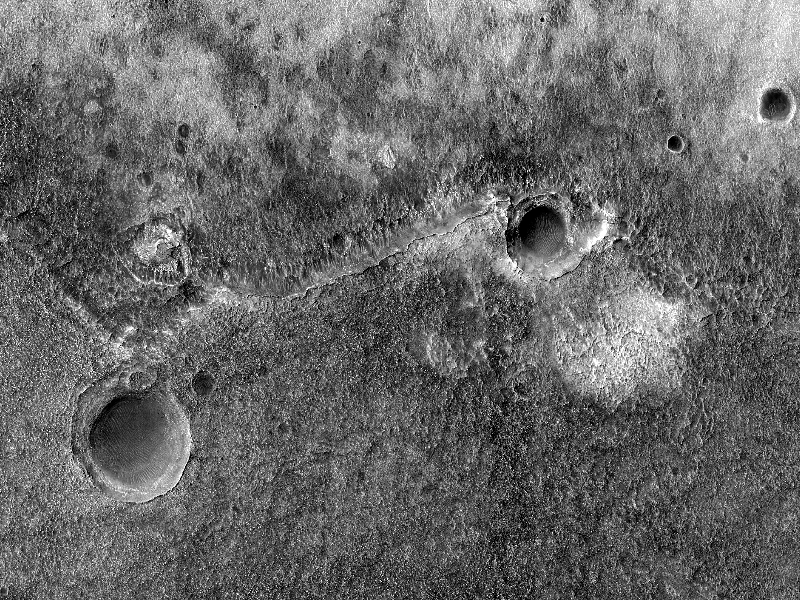 An Extra-Crater Sinuous Ridge