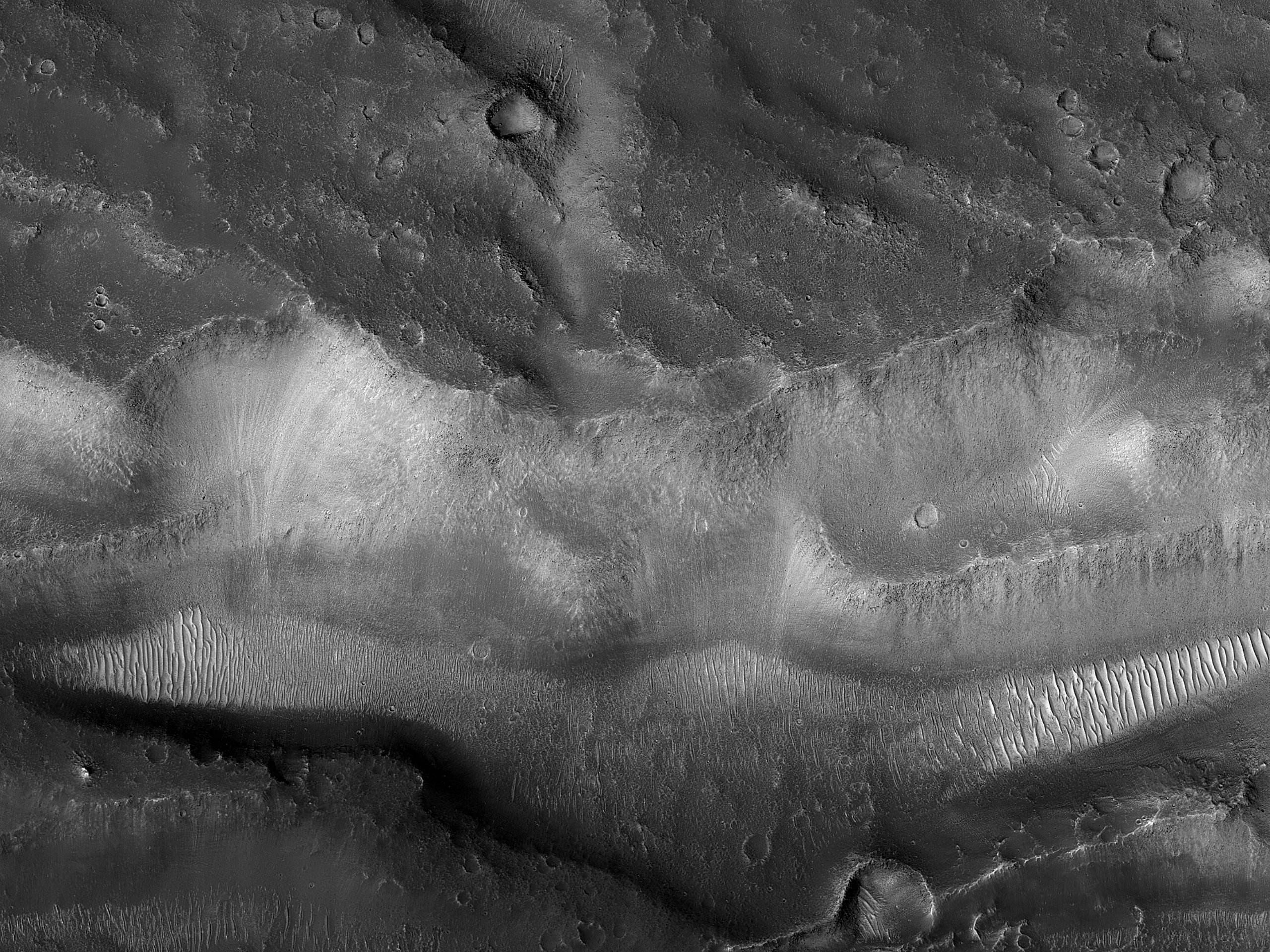 Troughs in Kasei Valles