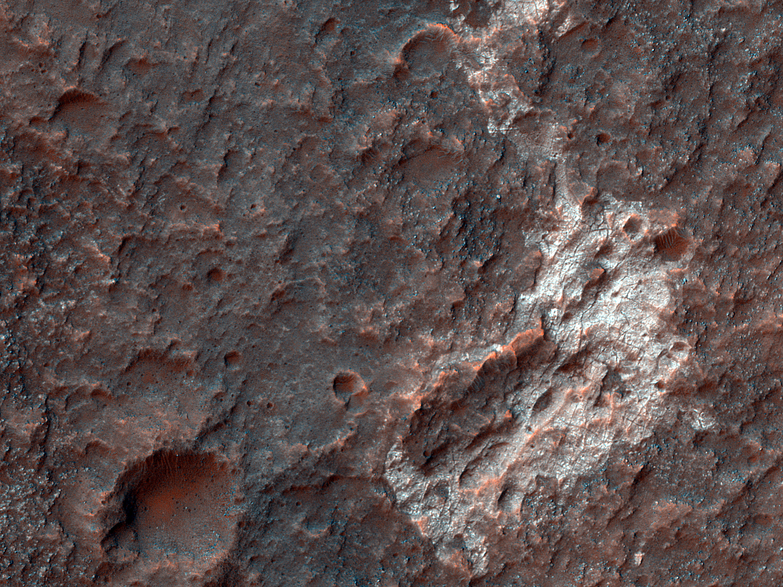 A Patchy Outcrop of Light-Toned Materials