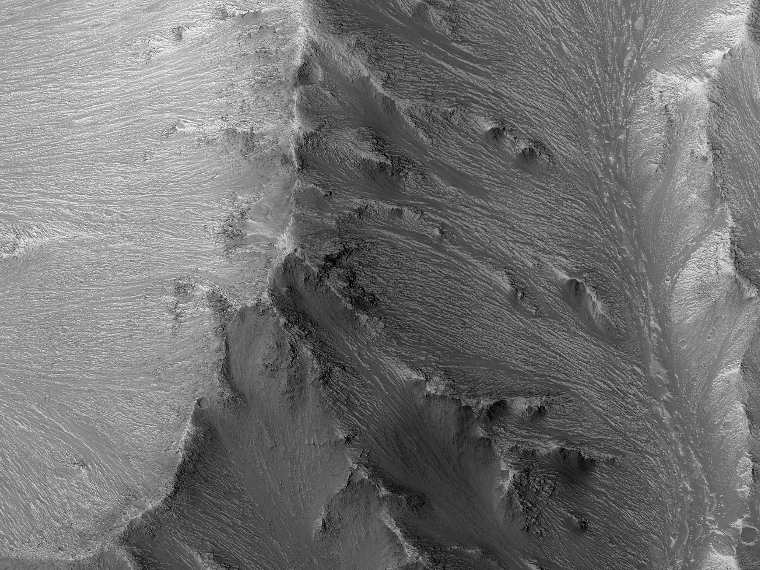 Landslides in Coprates Chasma