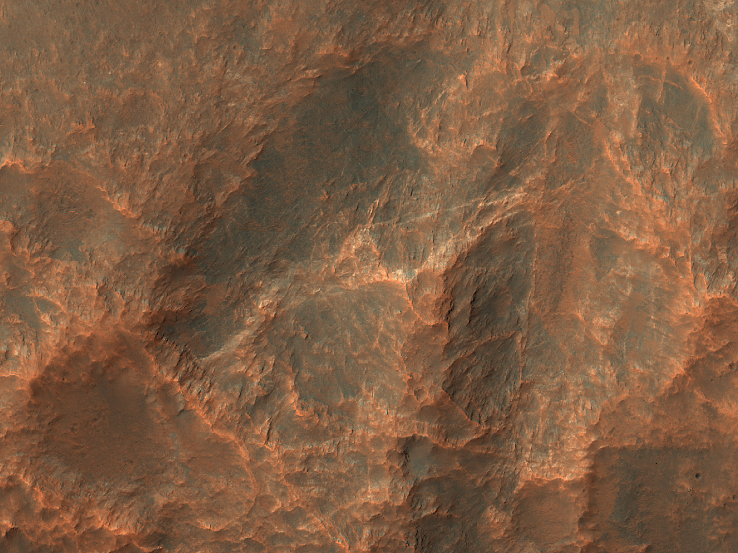 Red-Toned Materials East of Terby Crater