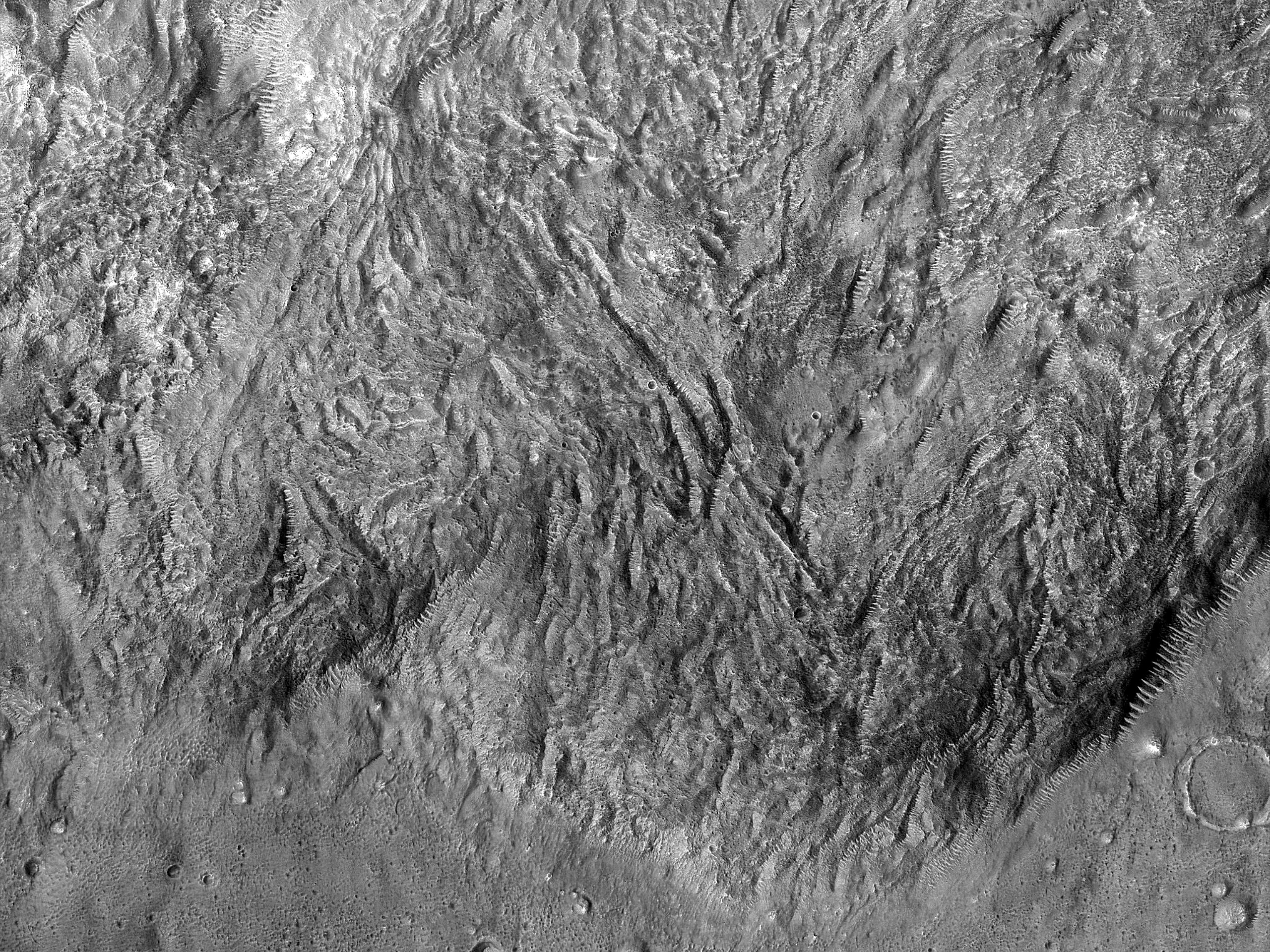 Crater Ejecta in Northern Arabia Terra