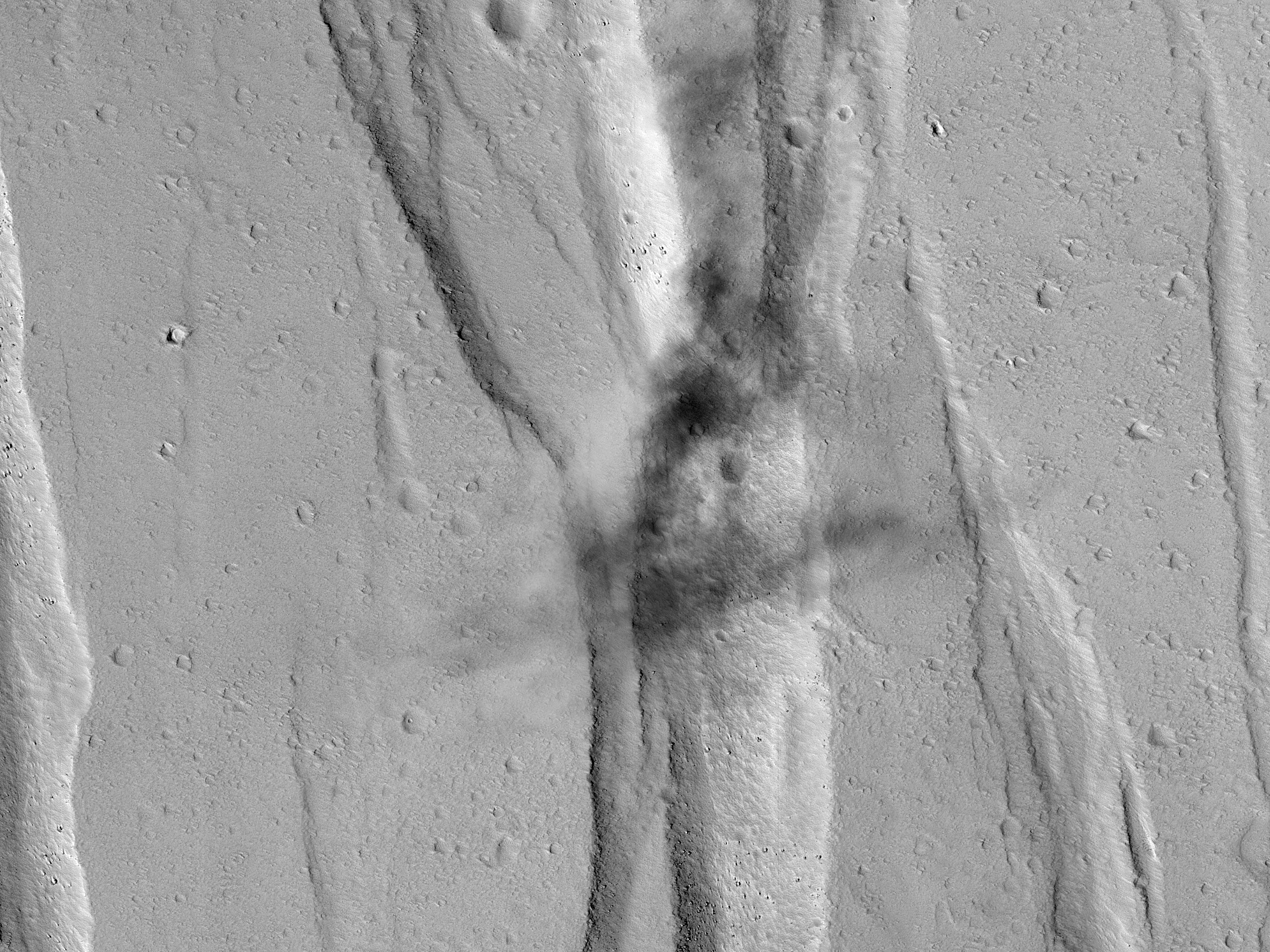 Olympus Mons Ring Fractures on Caldera Floor