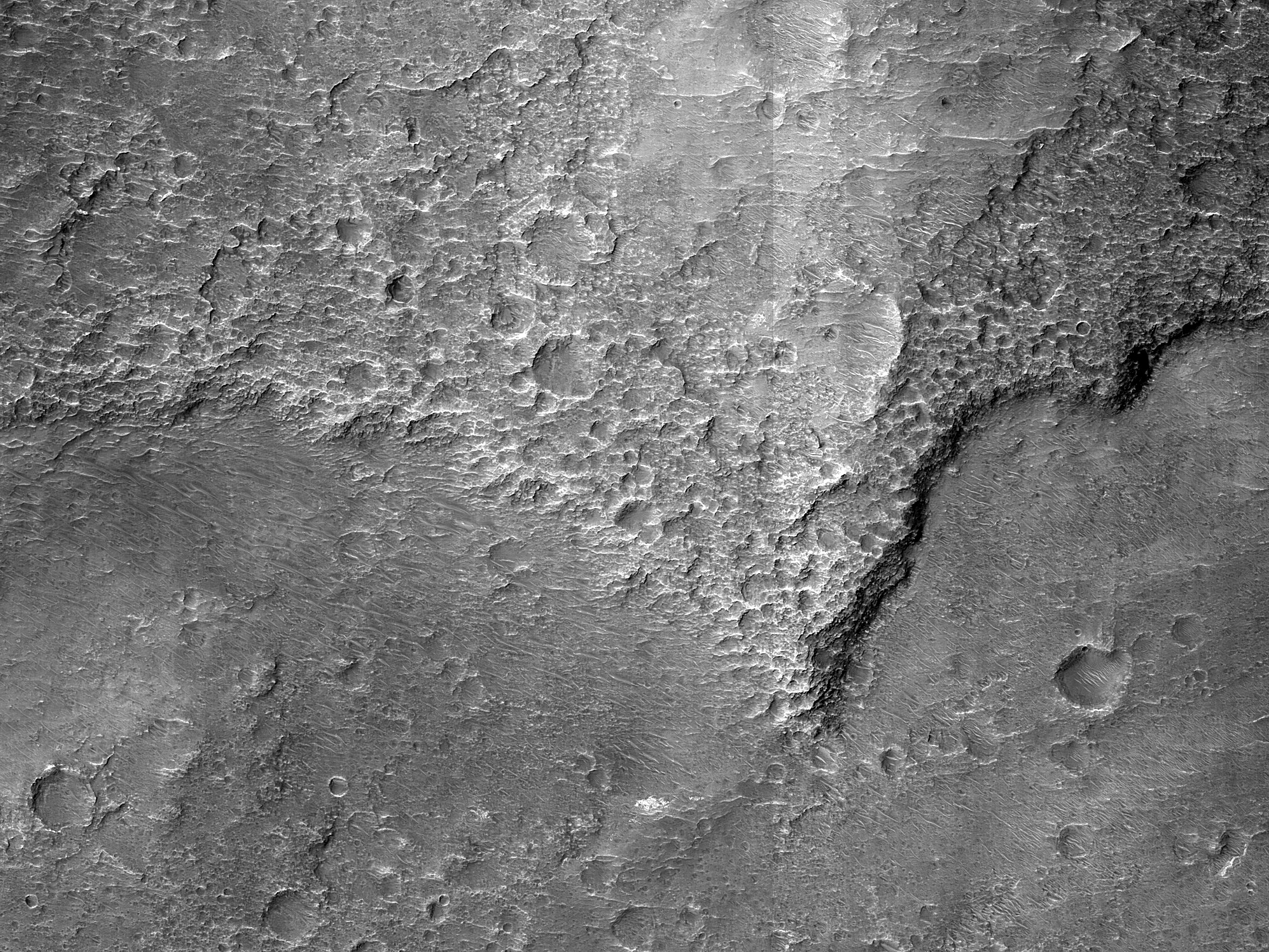 Channels in Savich Crater