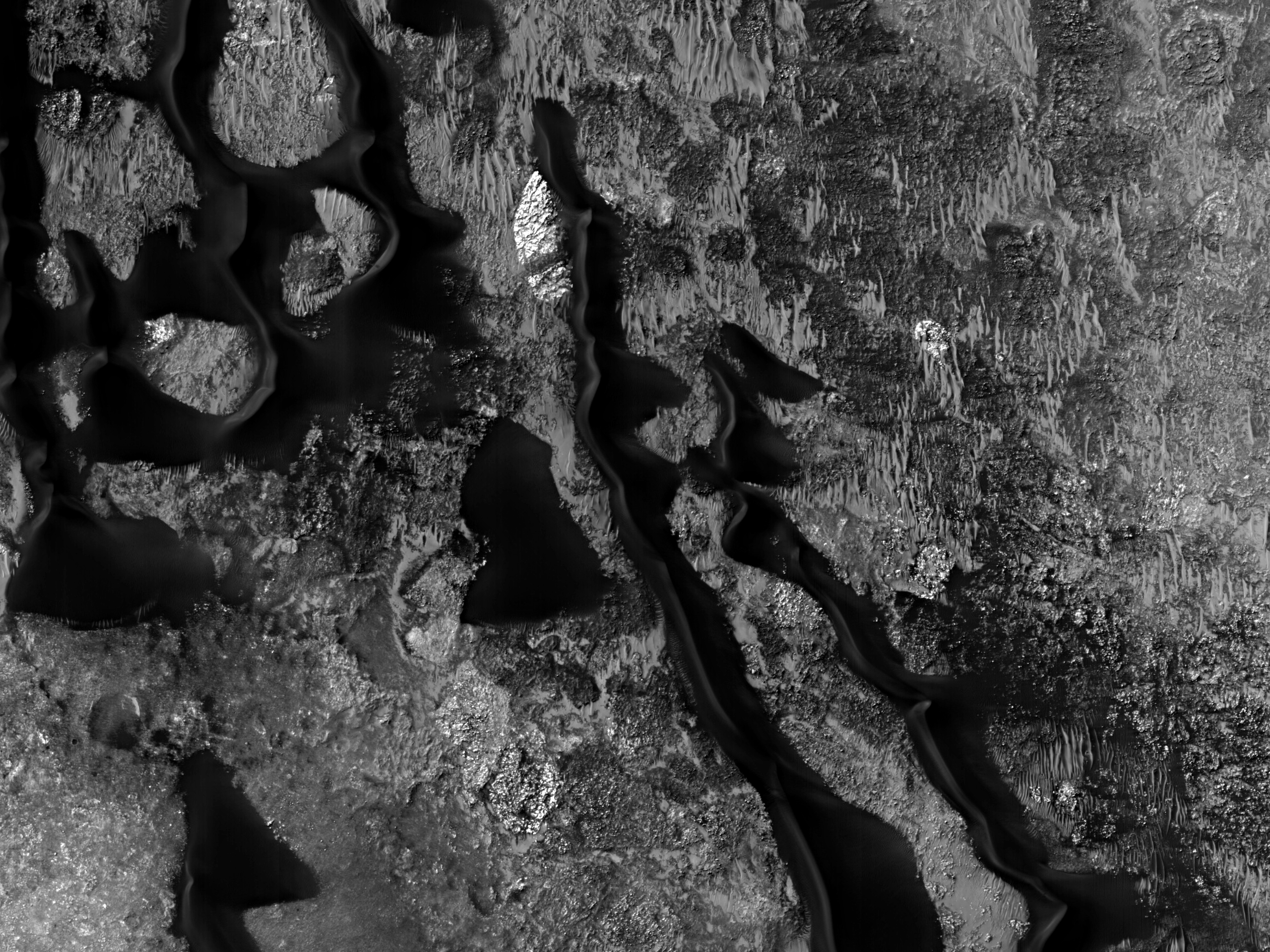 Northwest Argyre Planitia Rim Transverse Dunes