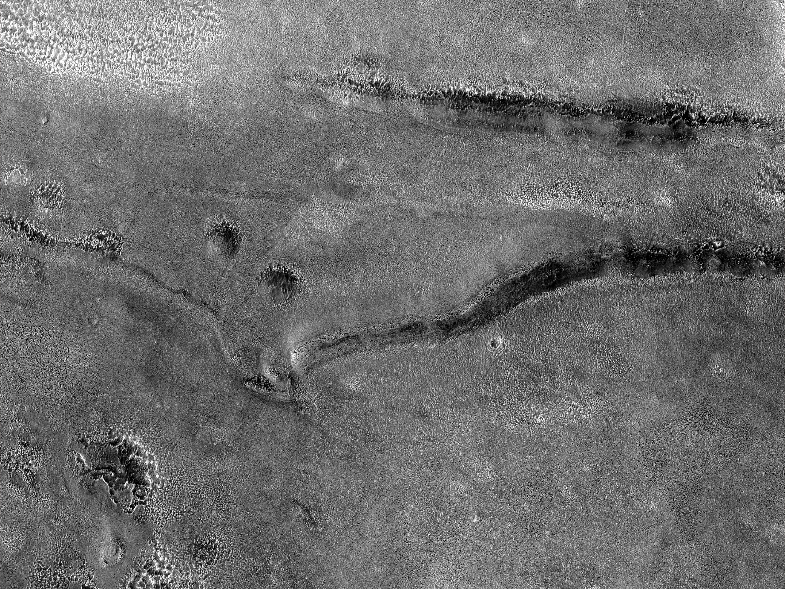 Ridges in Deuteronilus Mensae