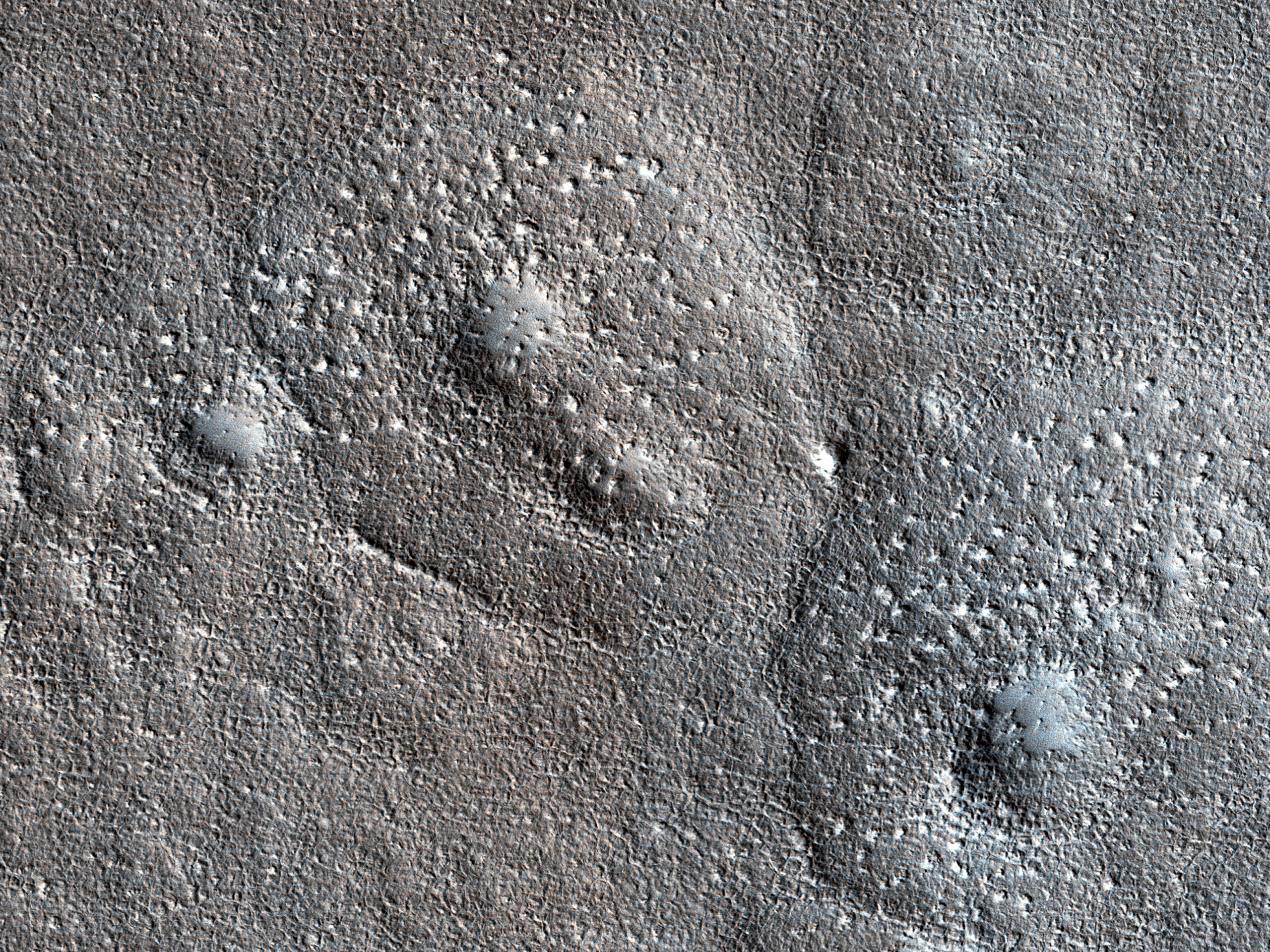 Bumpy, Expanded Craters