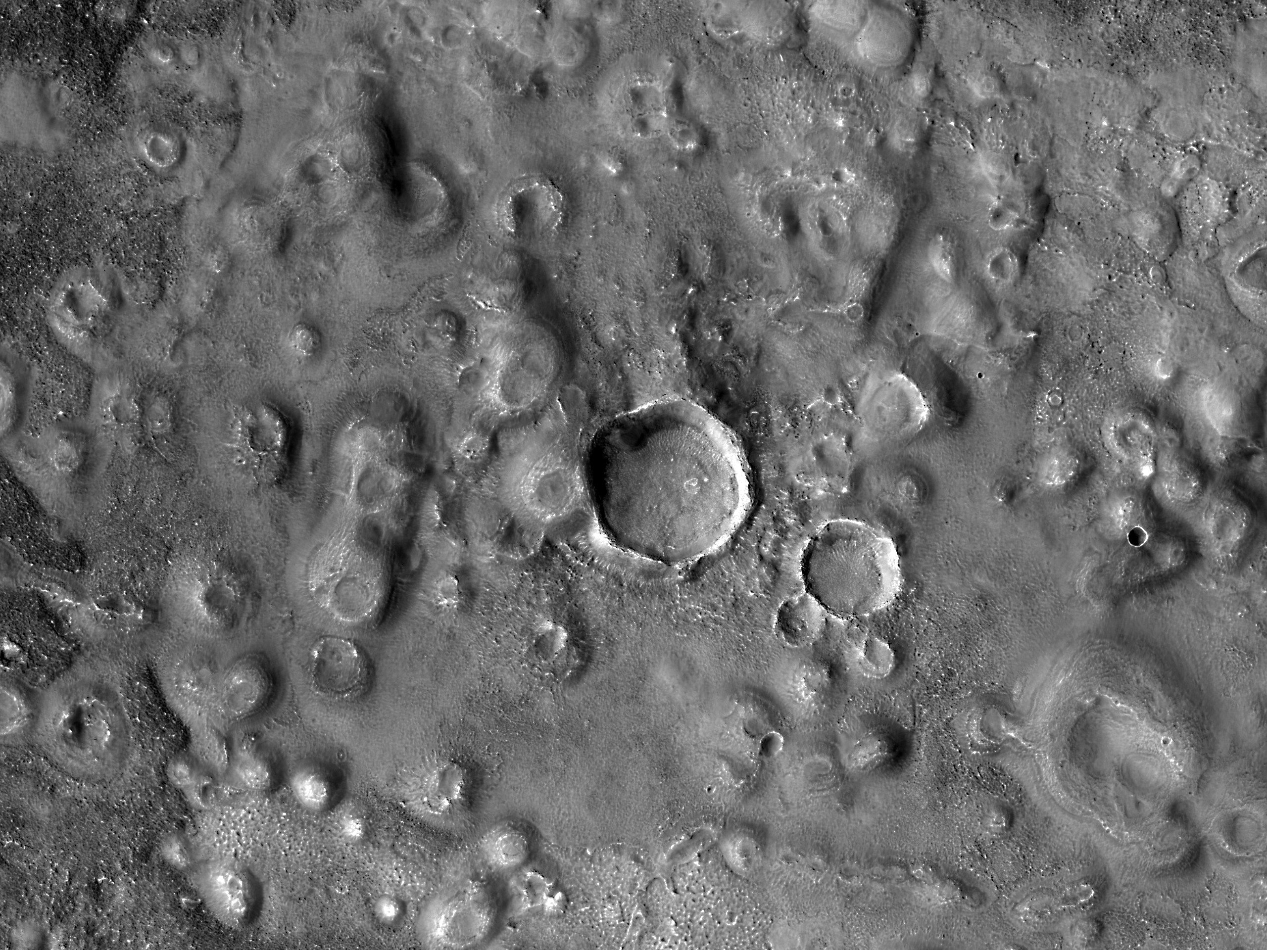 Field of Light-Toned Cones in Northern Mid-Latitudes