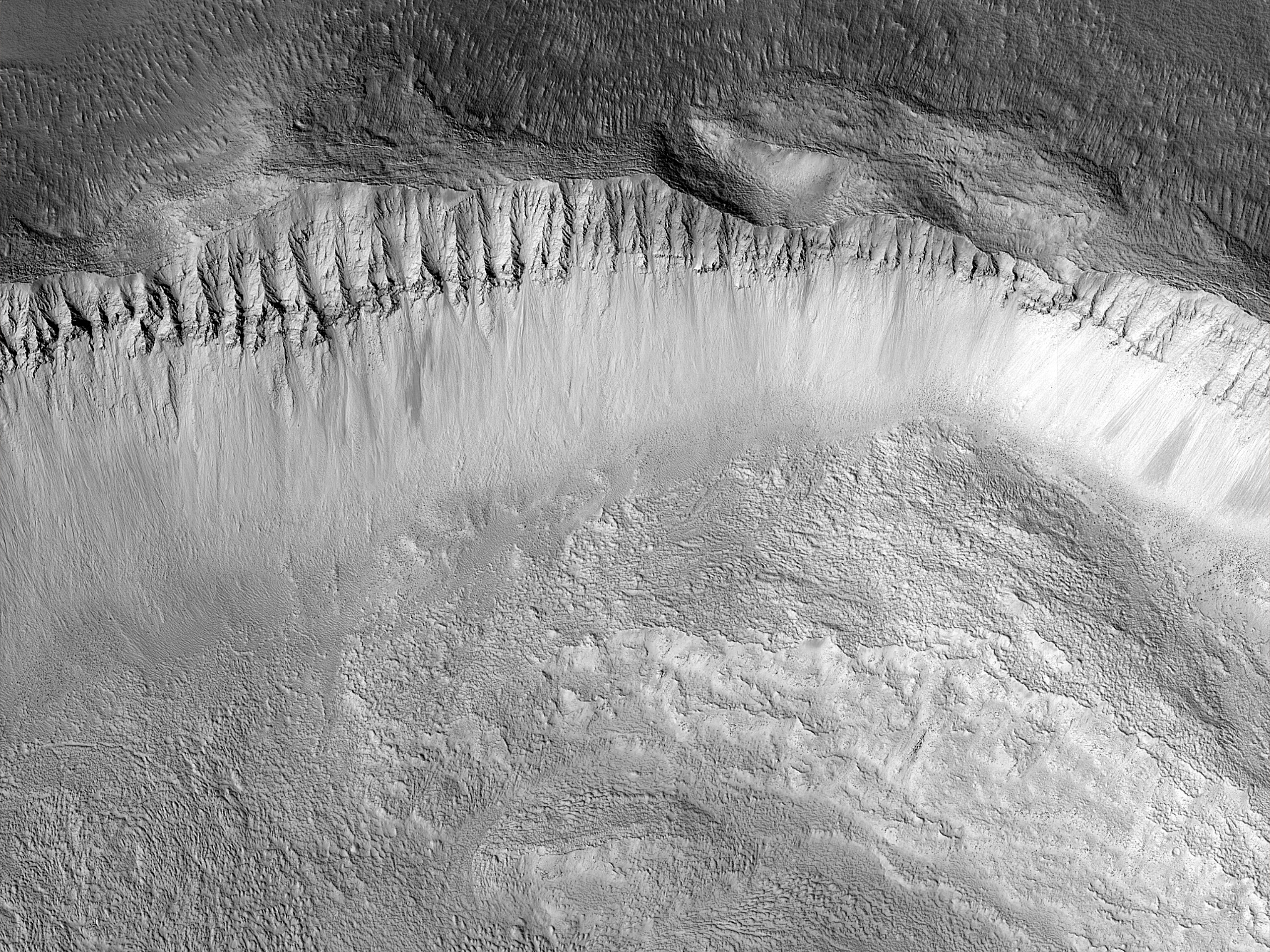 Glacial Erosion and Mantled Central Pit Crater