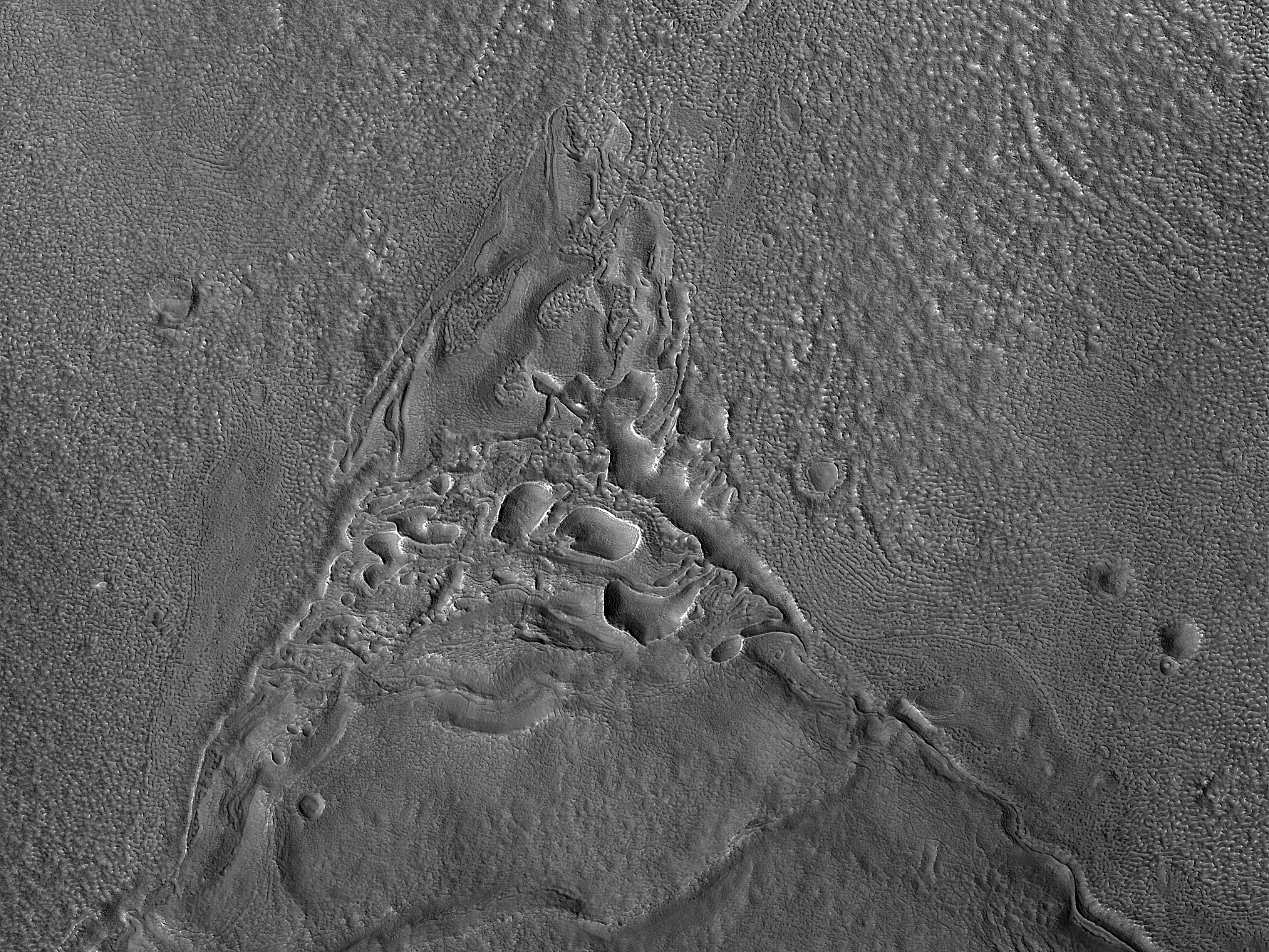 Ribbed Terrain in Deuteronilus Mensae