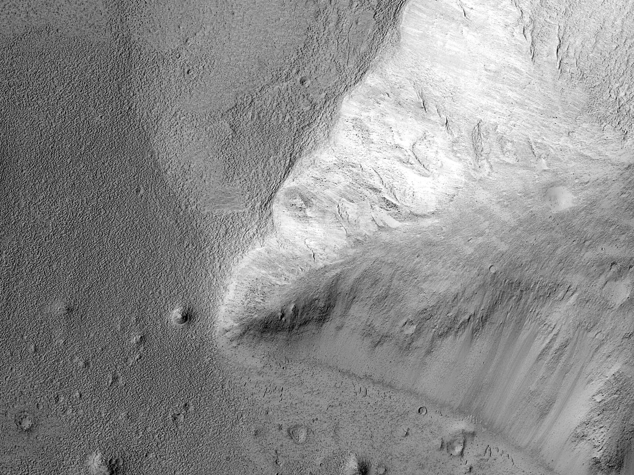 Debris from a Former Martian Glacier