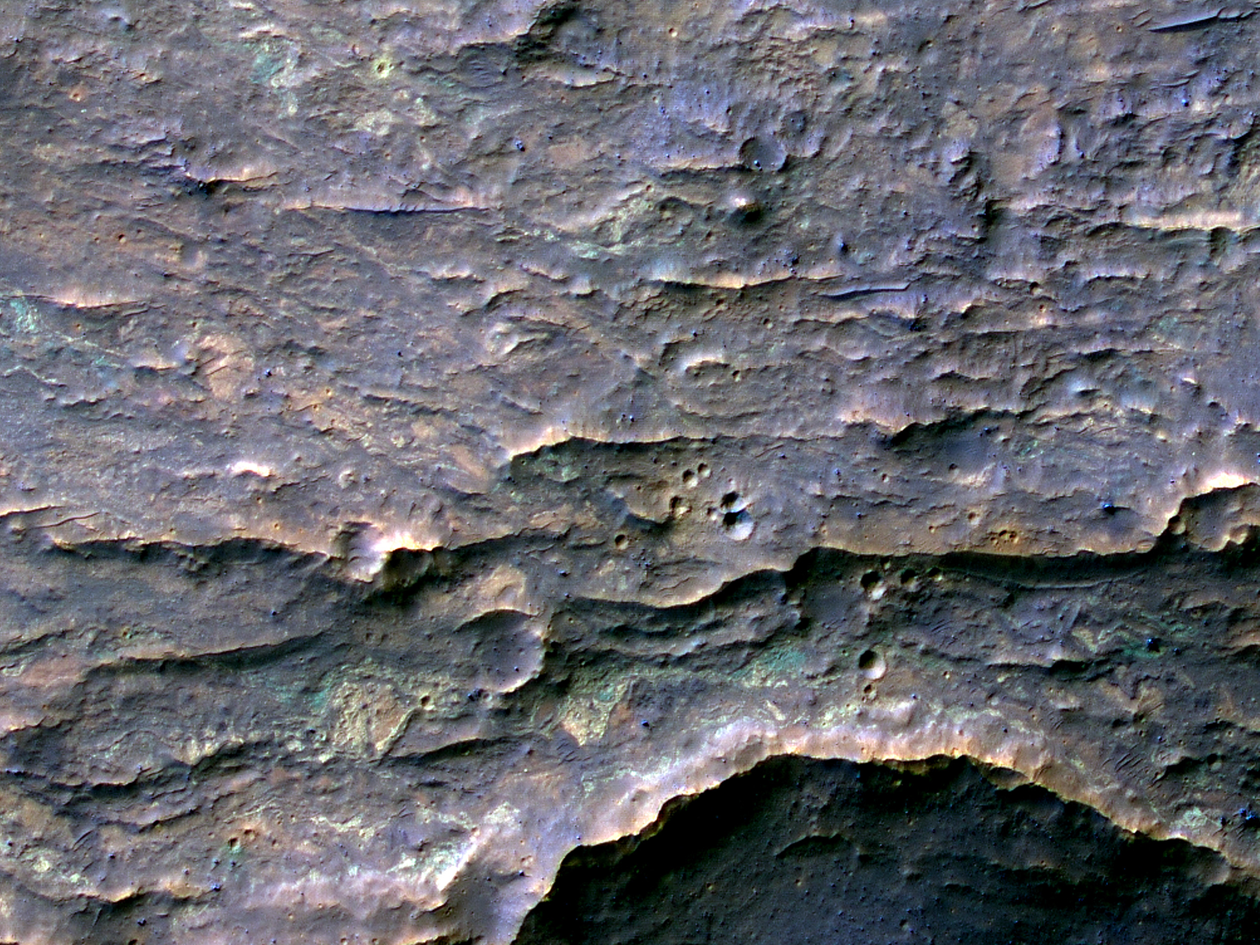 Colorful Terrain South of Eos Chasma