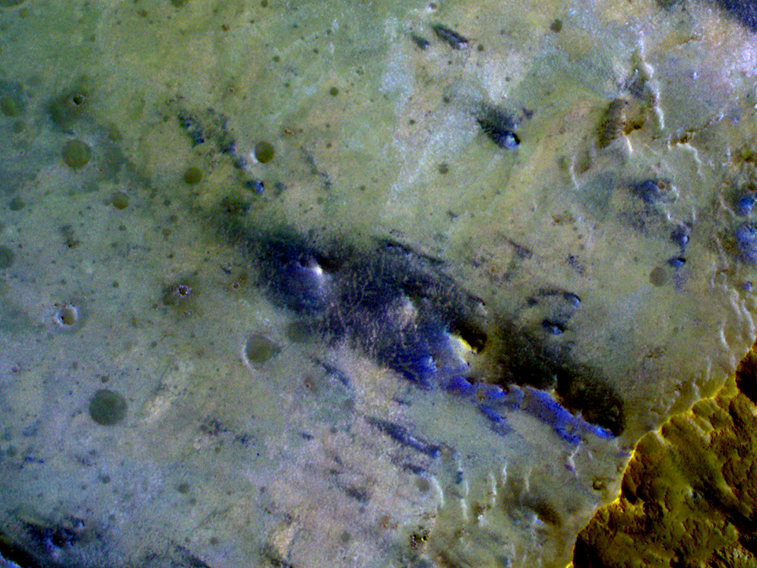Phyllosilicate-Rich Terrain in the Ejecta of an Impact Crater