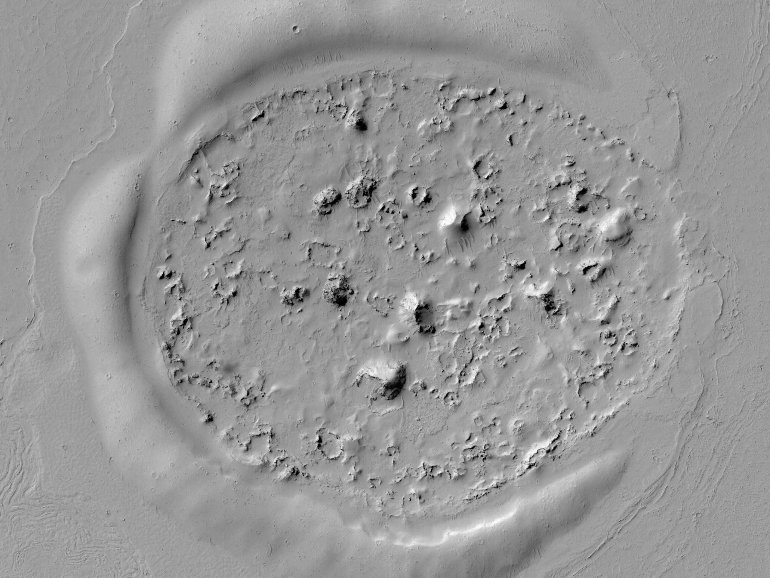 About a Lava-Filled Crater