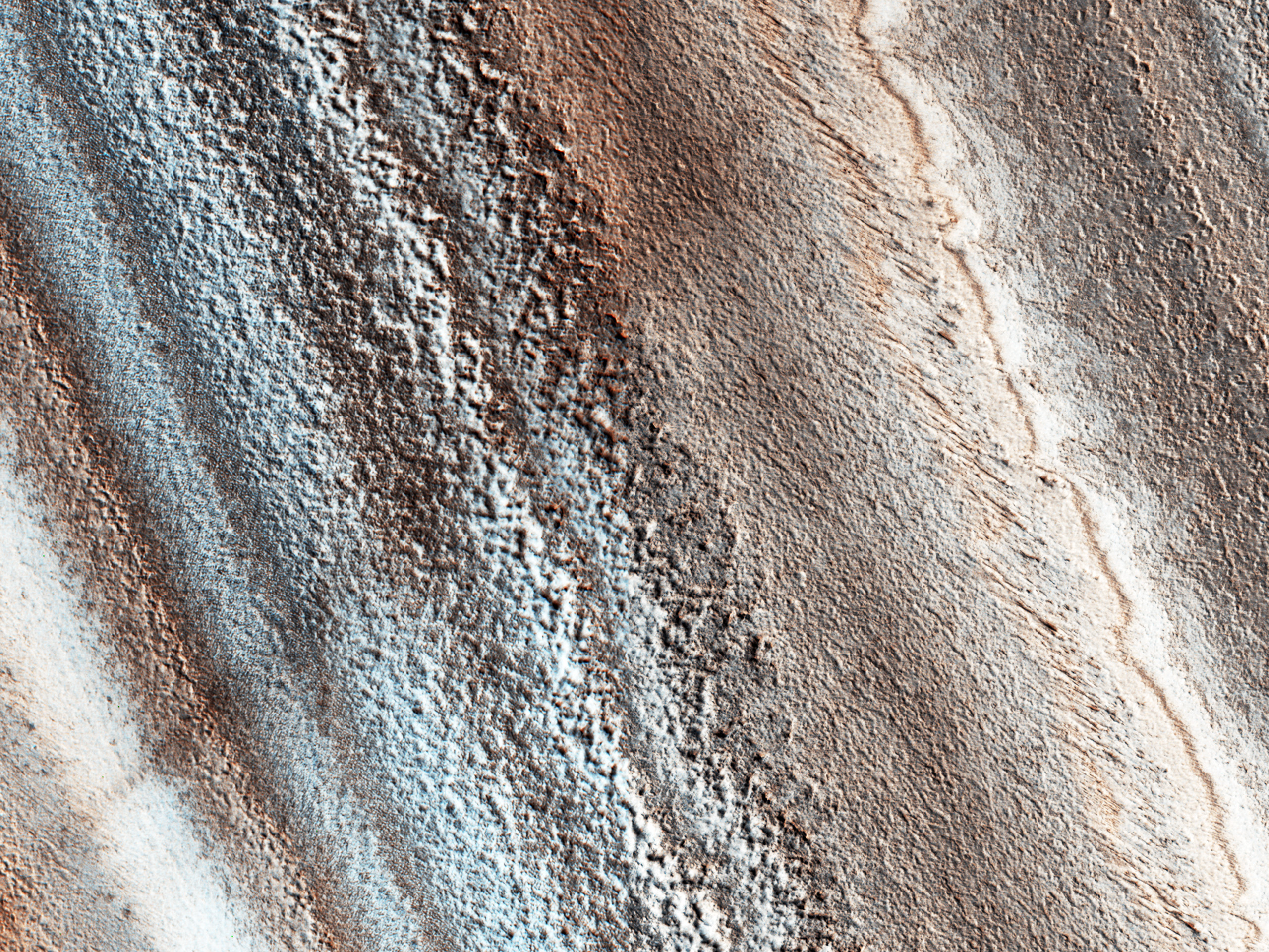 A Slash across Layered Deposits