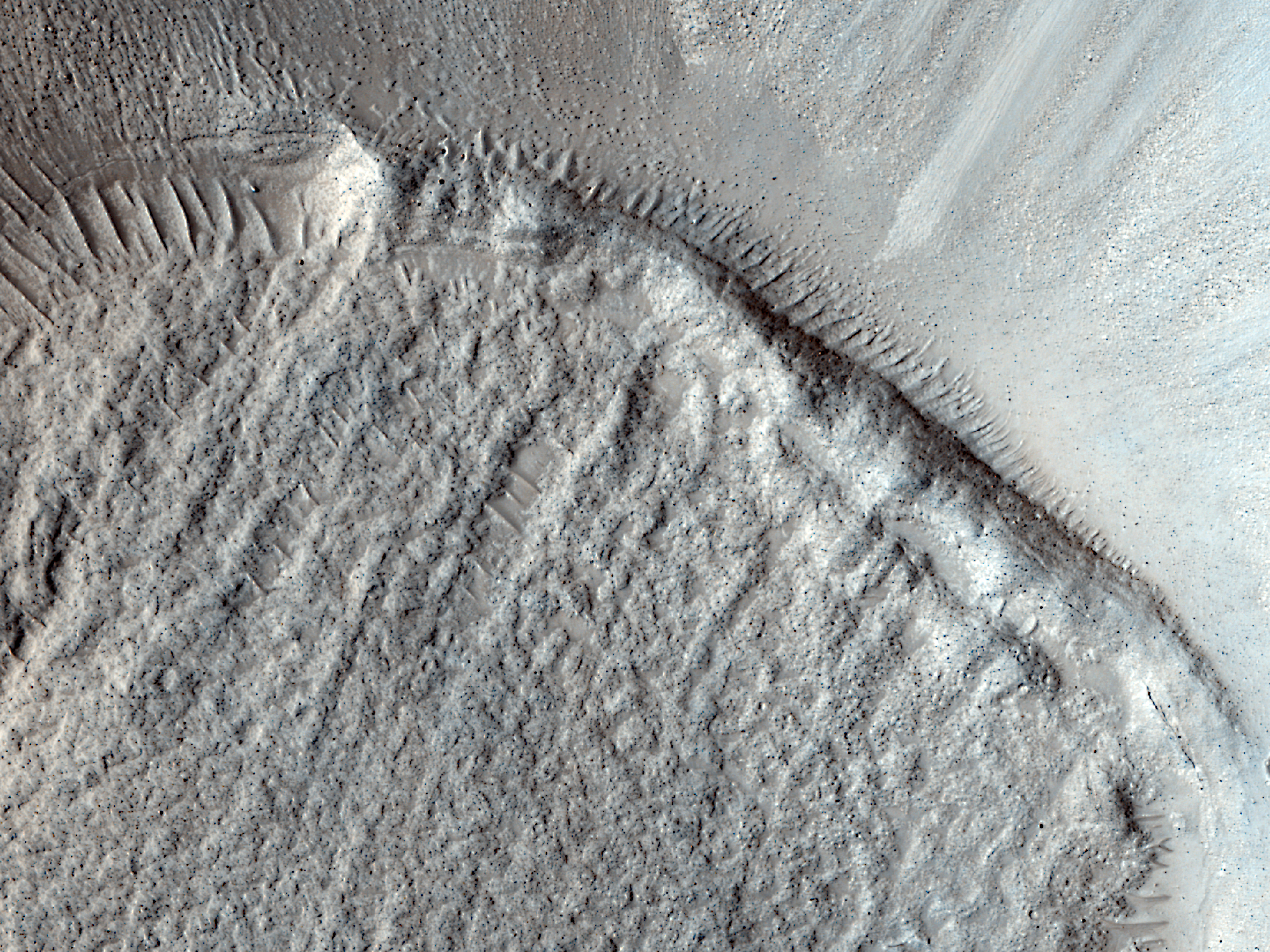 Ice flow on Mars: Clues Galore