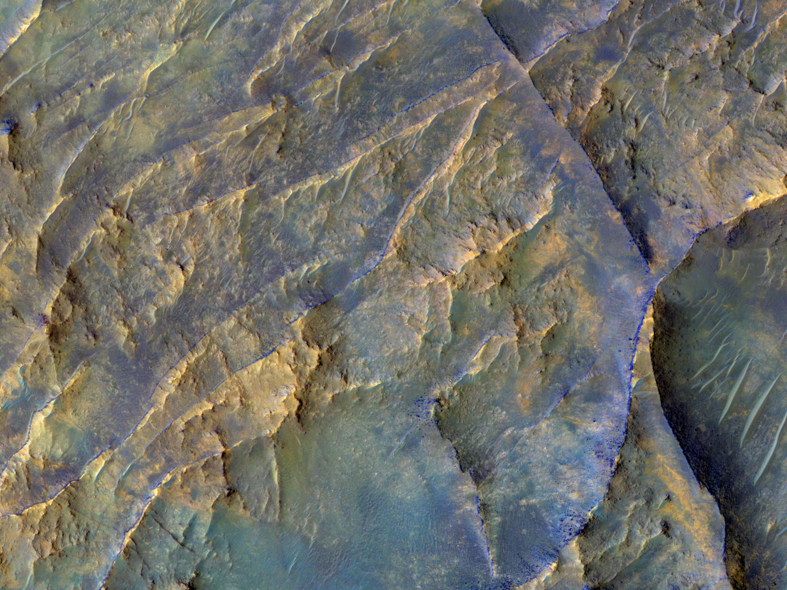 Bedrock Ridges in Terra Sabaea