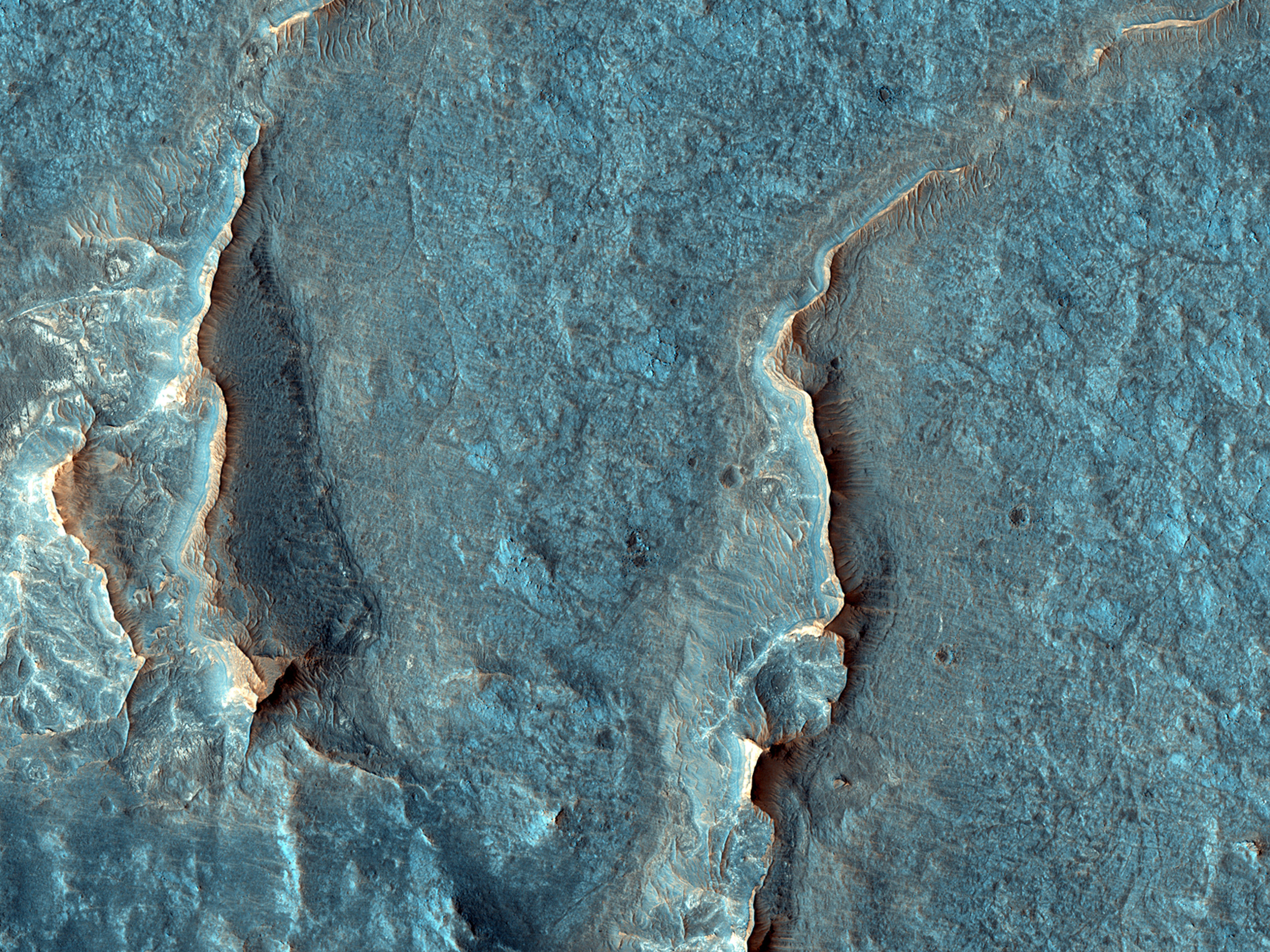 Inverted Channels near Juventae Chasma