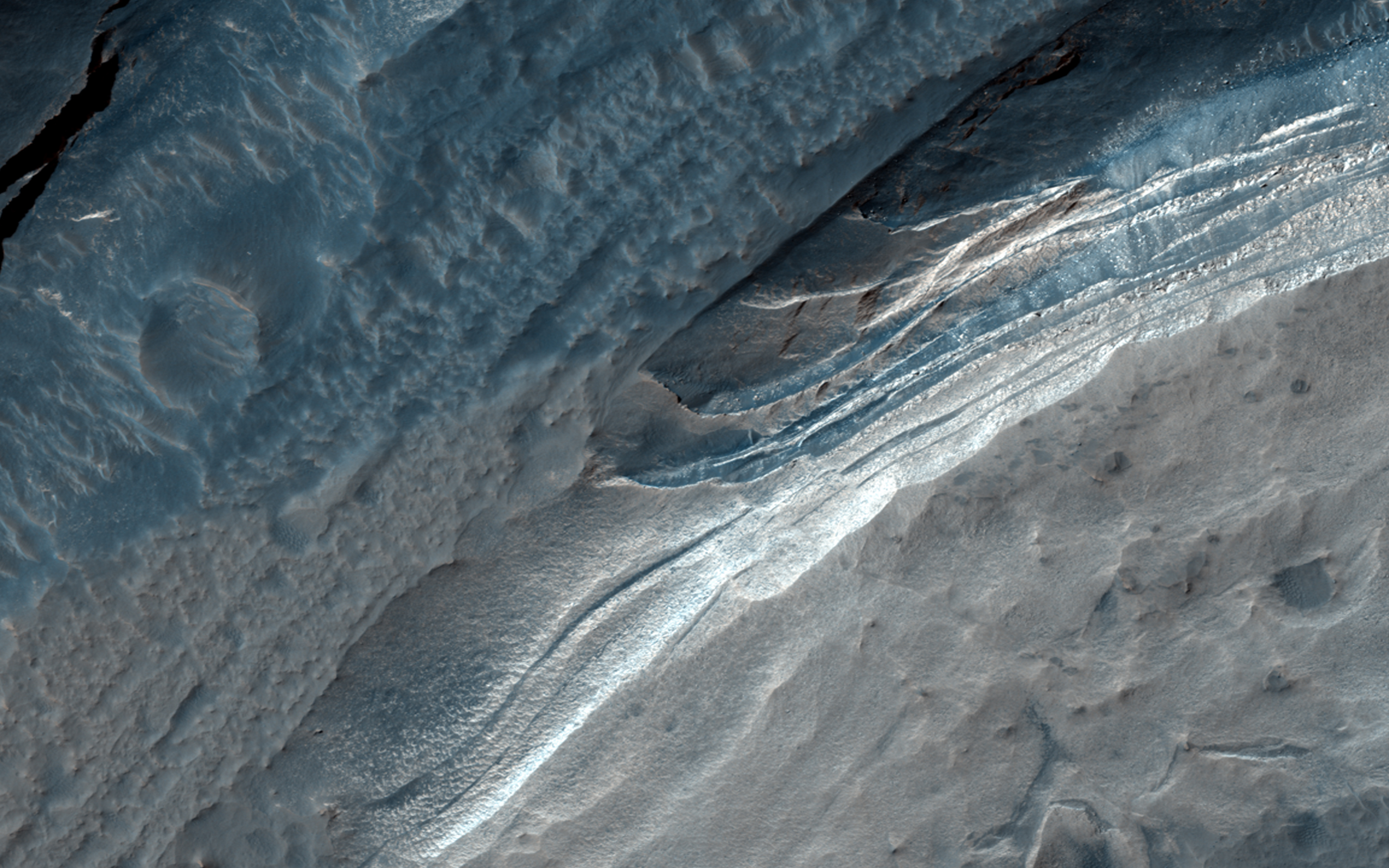 Layered Bedrock with Possible Hydrated Sulfates