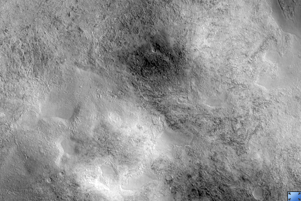 Degraded Crater Near Halley Crater