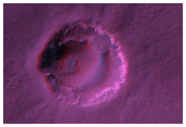 Stereo Anaglyphs of Ada Crater