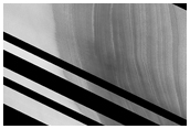 Exposure of Polar Layered Deposits Near Base, with Angular Unconformity