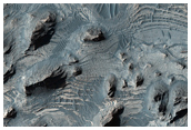 Layered Rock Outcrops in Southwest Candor Chasma
