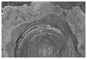 Very Interesting Circular Layered Form -Crater Filled with Layered Deposits