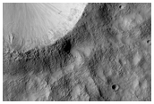 Crater with Gullies, As Seen in MOC Image E16-01791 