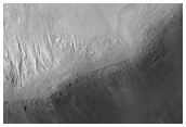 Gullies in South High-Latitude Crater, As Seen in MOC Image E11-03795 
