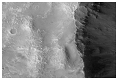 Tarsus Crater Rim and Ejecta 