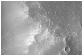 Rosetta Orbiter Flyby Coordination Image in Tyrrhena Terra 