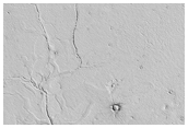 Possible Curving Lava Channel Near Rahway Valles