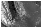 Landforms in Aureum Chaos