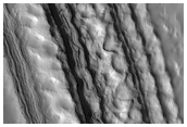 South Polar Layered Deposit Comparison with Higher Latitude Scarps