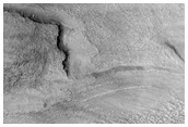 Contact Between Floor Deposits in Hellas Basin