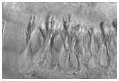 Multiple Levels of Gullies Seen in MOC Image R11-02000