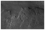 Flow Front Near Bond Crater