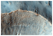 Bright Gully Deposit and Landslide in Terra Sirenum
