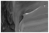 North Polar Layers in Troughs