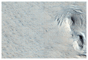 Medusae Fossae Formation Pit in Lunae Planum