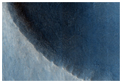 Small Fresh Crater with Asymmetric Ejecta