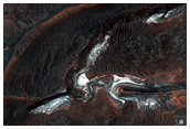 Light-Toned Layering on Plains Next to Ganges Chasma