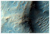 Crossing Wrinkle Ridges in Tyrrhena Dorsa