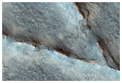 Raised Curvilenear Ridges on Antoniadi Basin Floor